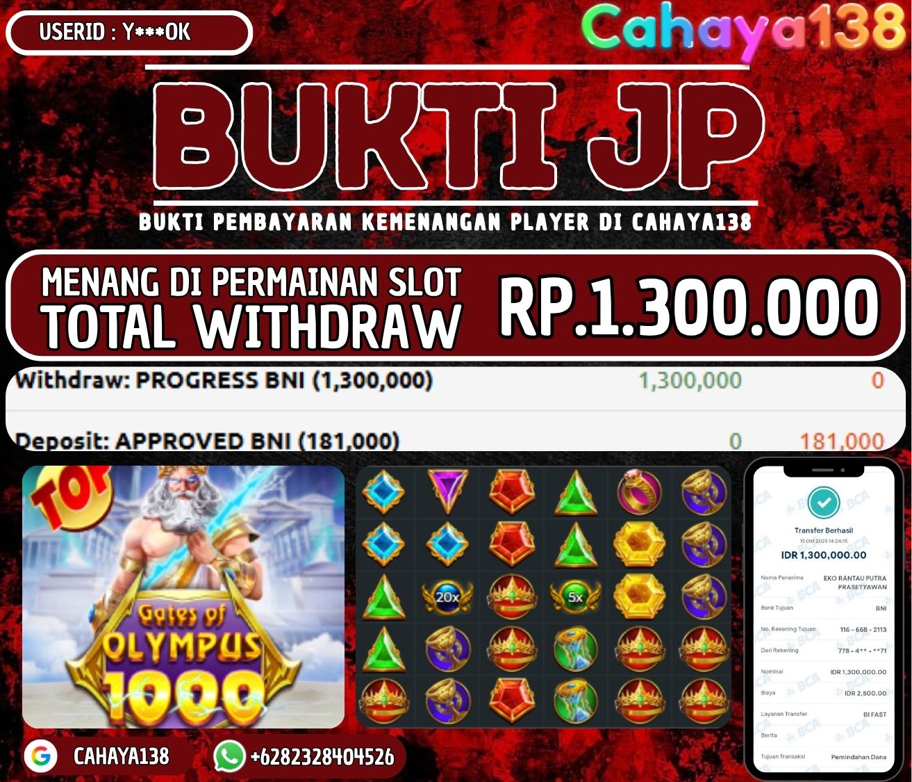 Bukti Kemenangan Cahaya138
